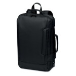 Computerrucksack aus RPET 300D-Polyester mit gepolstertem Schulterriemen und großem Innenfach für einen 16-Zoll-Laptop und ein USB-Ladekabel.-Schwarz-8719941054479-2