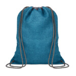 Tasche aus 1200D meliertem Polyester mit Kordelzug. Sanfte Berührung.-Blau-8719941044715