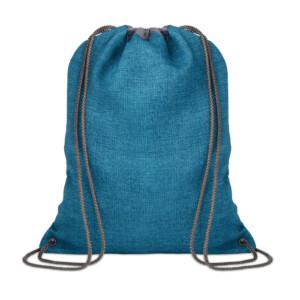 Tasche aus 1200D meliertem Polyester mit Kordelzug. Sanfte Berührung.-Blau-8719941044715