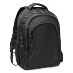 15'' Laptop-Rucksack mit Fächern. Einschließlich mehrerer Taschen und eines Stifthalters. Gepolsterter Rücken und Riemen. 1680D-Polyester-Schwarz-8719941011182