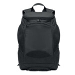 Multifunktionaler Sportrucksack aus RPET 600D mit mehreren Fächern (darunter ein gepolstertes Fach für den Paddelschläger). Beinhaltet einen verstellbaren Schulterriemen.-Schwarz-8719941054424-2