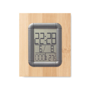 Wecker und Thermometer. 2 Batterien enthalten.-Holz-8719941053854-1