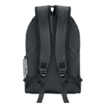 Rucksack aus zweifarbigem 600D RPET-Polyester mit Außentasche mit Reißverschluss und seitlicher Netztasche.-Schwarz-8719941057111-3