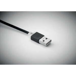 Porte-clés avec micro-USB 1A et câble de recharge de type C.-Noir-8719941033559-3